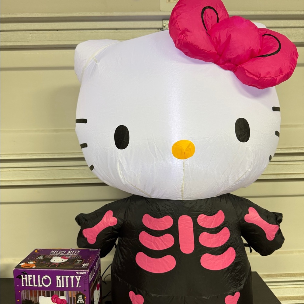 Sanrio Halloween Hello Kitty in Skeleton Suit 3ft by Airblown Inflatable